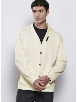 The Indian Garage Co - Men's Off White Oversized Cardigan