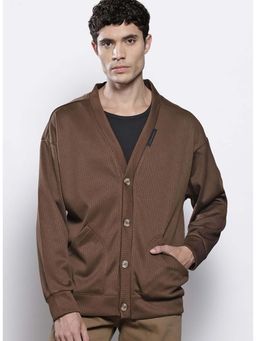The Indian Garage Co - Men's Brown Oversized Cardigan