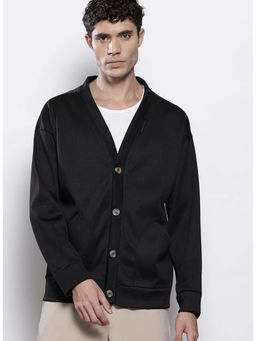 The Indian Garage Co - Men's Black Oversized Cardigan