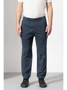 GRITSTONES - Men's Navy Blue Ankle Cotton Cargo