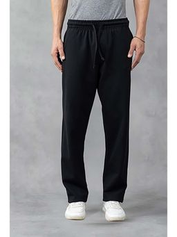 GRITSTONES - Men's Black Solid Loose Trackpant