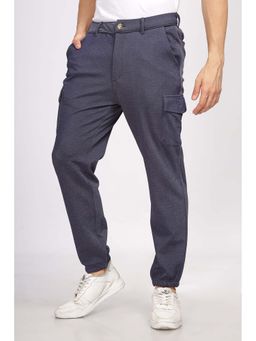 GRITSTONES - Men's Navy Blue Solid Cargo