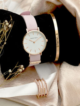 Joker and Witch - Joker & Witch White Stainless Steel Watch and Bracelet With Ring (Set of 3)