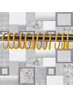 Kookee - Yellow Rust Proof Plastic Shower Curtain Rings (Pack of 24)