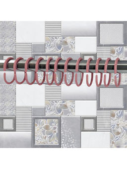 Kookee - Orange Rust-Proof Plastic Shower Curtain Rings (Pack of 36)