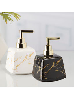 Kookee - Multi-Color Stylish Refillable Bathroom Ceramic Soap Dispensers (Pack of 2)
