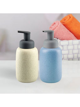 Kookee - Multi-Color Stylish Refillable Bathroom Ceramic Soap Dispensers (Pack of 2)