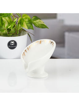 Kookee - White Ceramic Stylish & Practical Bathroom Soap Dish