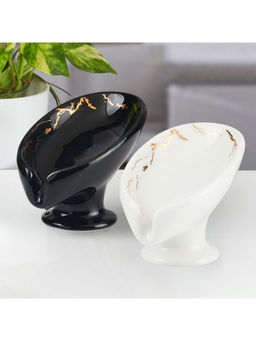 Kookee - Multi-Color Bathroom Stylish & Functional Ceramic Soap Dishes (Pack of 2)