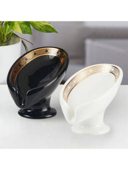 Kookee - Multi-Color Bathroom Stylish & Functional Ceramic Soap Dishes (Pack of 2)