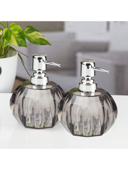 Kookee - Grey Stylish Refillable Bathroom Ceramic Soap Dispensers (Pack of 2)