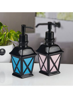 Kookee - Multi-Color Stylish Refillable Bathroom Ceramic Soap Dispensers (Pack of 2)