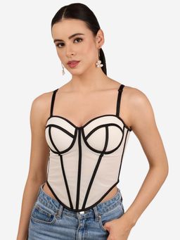 Zaveri Pearls - White Enamelling Contemporary Flower Drop Earring-Zpfk21870