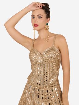 Zaveri Pearls - Green Pink Stones Kashmiri Ghungroo Statement Dangler Earring-Zpfk22112