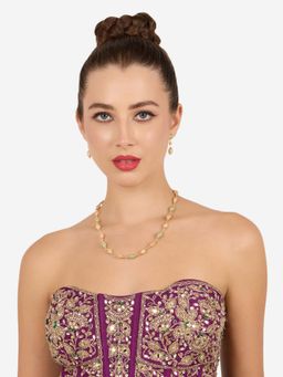 Zaveri Pearls - Women Multi-Color Dazzling Beads Style Jewellery Set