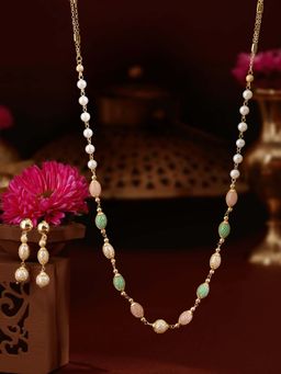 Zaveri Pearls - Women Multicolor Dazzling Beads Pearl Style Jewellery Set