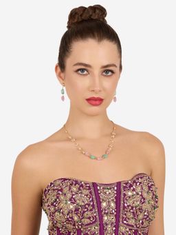 Zaveri Pearls - Women Multi-Color Beads Pearl Jewellery Set