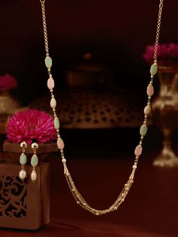 Zaveri Pearls - Women Multi-Color Beads Multistrand Jewellery Set