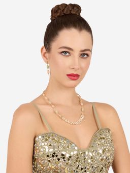 Zaveri Pearls - Women Multi-Color Beads-Pearl Multistrand Jewellery Set