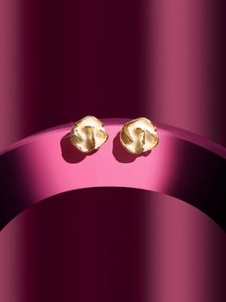 Zaveri Pearls - Women Off White Enamel Flower Minimal Stud Earrings