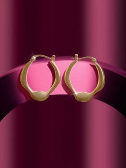 Zaveri Pearls - Women Gold Plated Classy Statement Hoops Earrings