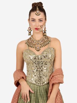 Zaveri Pearls - Women Multi-Color Kundan Meenakari Jewellery Set