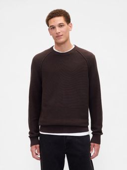 GAP - Men Brown Cotton Solid Sweater