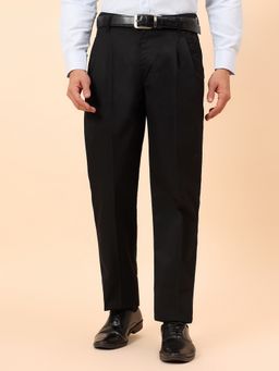 Cantabil - Breathable & Soft with Color Fastness Black Trouser