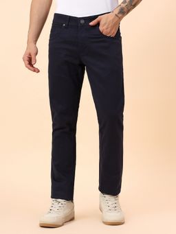 Cantabil - Breathable & Soft with Color Fastness Navy Blue Trouser