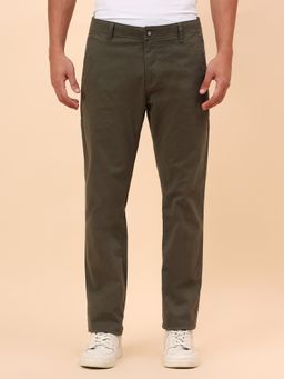 Cantabil - Breathable & Soft with Color Fastness Olive Trouser