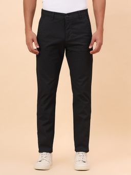 Cantabil - Breathable & Soft with Color Fastness Black Trouser