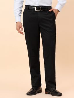Cantabil - Breathable & Soft with Color Fastness Black Trouser