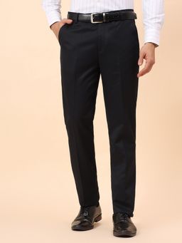 Cantabil - Breathable & Soft with Color Fastness Navy Blue Trouser