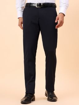 Cantabil - Breathable & Soft with Color Fastness Navy Blue Trouser