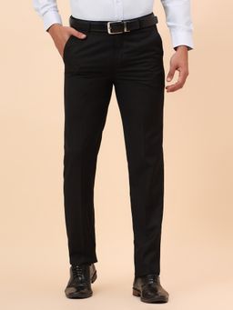 Cantabil - Breathable & Soft with Color Fastness Black Trouser
