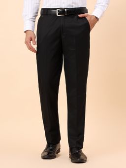 Cantabil - Breathable & Soft with Color Fastness Black Trouser