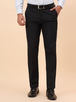 Cantabil - Breathable & Soft with Color Fastness Black Trouser