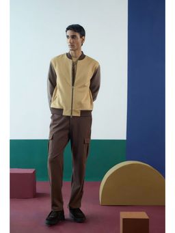 Muvazo - Men Brown Zipper Co-Ord Set