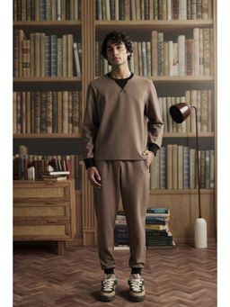 Muvazo - Men Brown Regular Fit Co-Ord Set