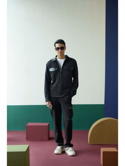 Muvazo - Men Black Zipper Co-Ord Set
