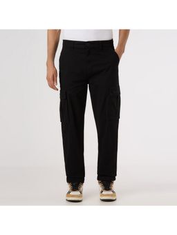 Pepe Jeans - Men Mid Rise Utility Stretch Black Cargo