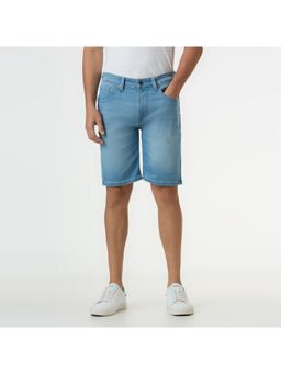 Pepe Jeans - Men Mid Rise Denim Blue Shorts