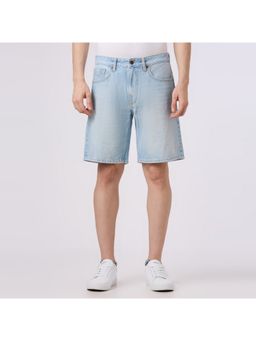 Pepe Jeans - Men Mid Rise Loose Fit Denim Blue Shorts