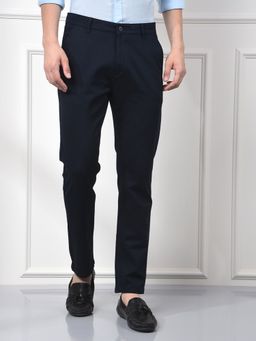 CRIMSOUNE CLUB - Men Navy Blue Trouser