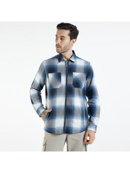 Royal Enfield - Blue Check Zipper Shirt