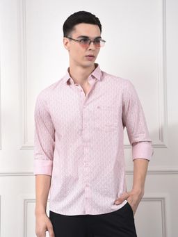 CRIMSOUNE CLUB - Men Pink Printed Shirt