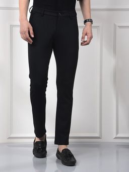 CRIMSOUNE CLUB - Men Black Knitted Trouser