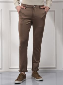 CRIMSOUNE CLUB - Men Brown Knitted Trouser