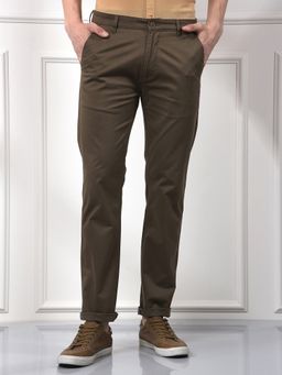 CRIMSOUNE CLUB - Men Brown Straight Trouser
