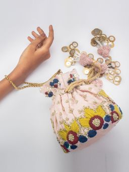 Vareli Bafna - Designs Threads & Knots Pink Potli